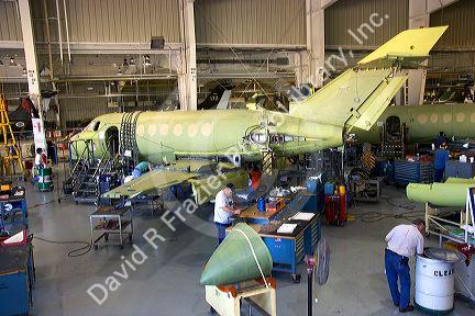 Assembly work at the Beechcraft factory in Wichita, Kansas.