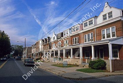 Row houses in Allentown, Pennsylvania.