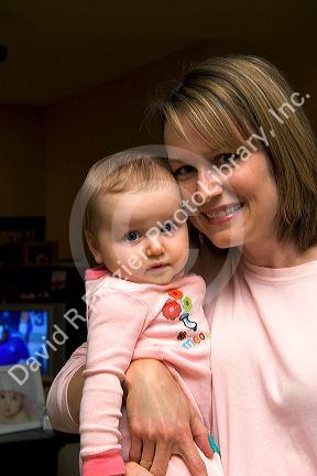 Mother and infant child. MR