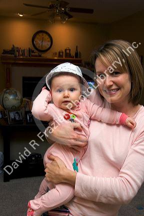 A mother and infant child. MR