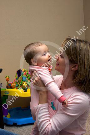 A mother and her infant child. MR