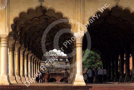 Architecture at the Taj Mahal in Agra, India.