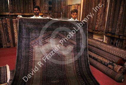 Carpet weavers in India.