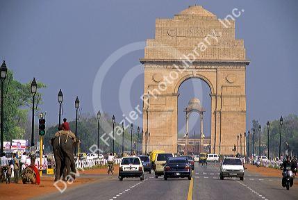 The India Gate in New Delhi, India.