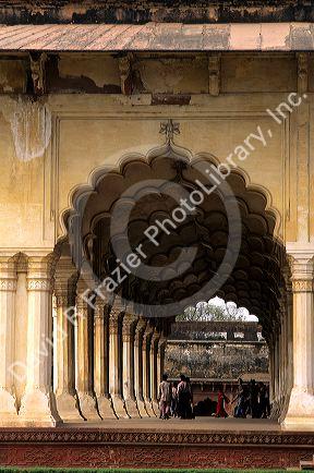 Architecture at the Taj Mahal in Agra, India.