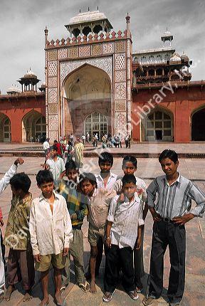Teenage Indian boys in Agra, India.