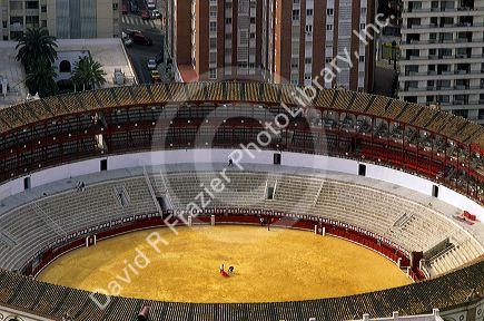 Bullring in Malaga, Spain.