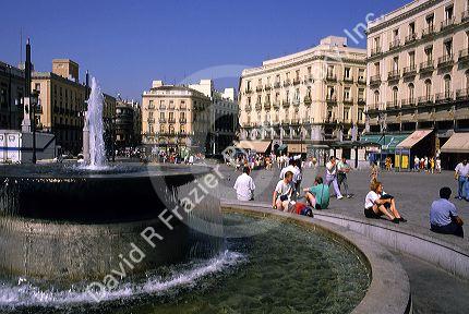 Plaza de Sol in Madrid, Spain.