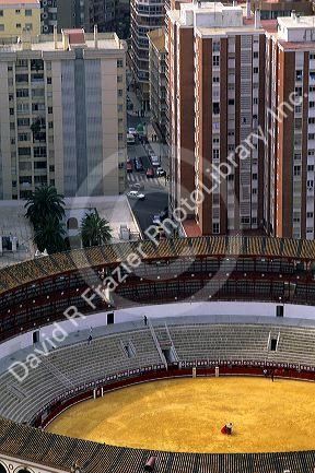 Bullring in Malaga, Spain.