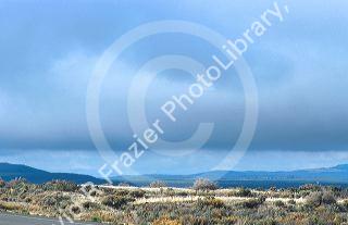 Storm clouds above the desert along US 95 in Southern Oregon.