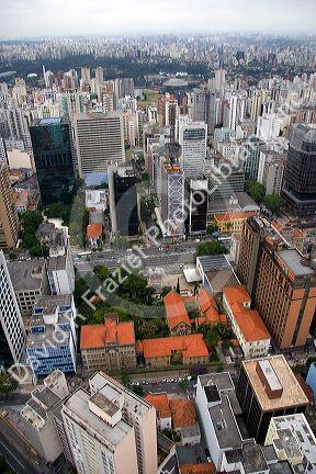 Aerial view of Sao Paulo, Brazil.