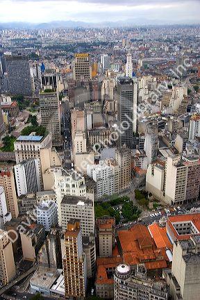 Aerial view of Sao Paulo, Brazil.