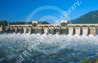 Bonneville Dam on the Columbia River in Washington and Oregon.