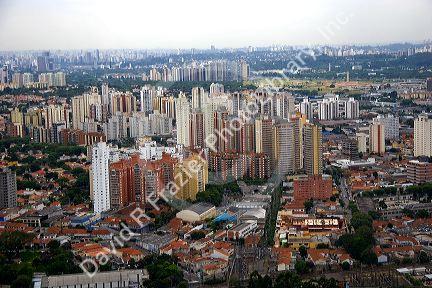 Aerial view of Sao Paulo, Brazil.