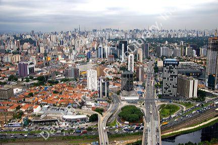 Aerial view of Sao Paulo, Brazil.