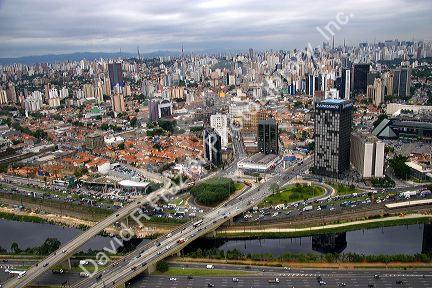 Aerial view of Sao Paulo, Brazil.