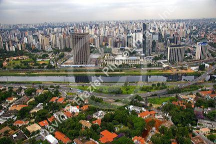 Aerial view of Sao Paulo, Brazil.