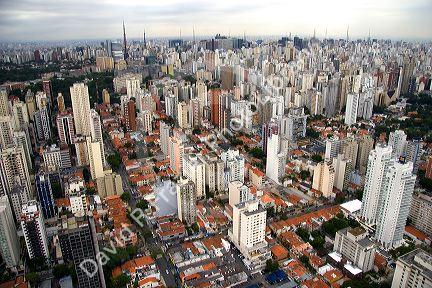 Aerial view of Sao Paulo, Brazil.