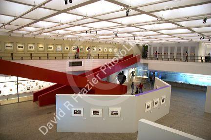 Interior of the Museum of Art in Sao Paulo, Brazil.