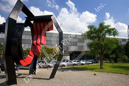 Sculpture outside of the Museum of Modern Art in Sao Paulo, Brazil.