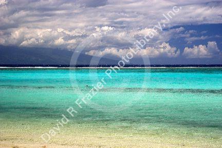 The lagoon off the island of Moorea.