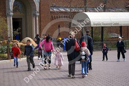 Visitors at the National Zoo in Washington, D.C.