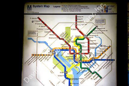 Map of the Metrorail system in Washington, D.C.