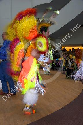 Native American performs a dance at the National Museum of the American Indian in Washington, D.C.