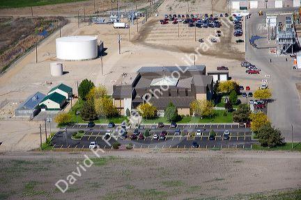 Aerial view of the Simplot potato processing plant in Caldwell, Idaho.