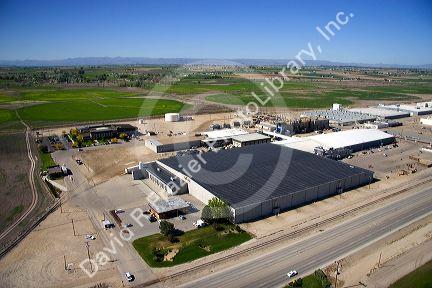 Aerial view of the Simplot potato processing plant in Caldwell, Idaho.