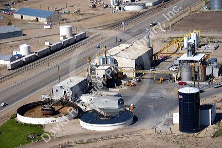 Aerial view of the Simplot potato processing plant in Caldwell, Idaho.