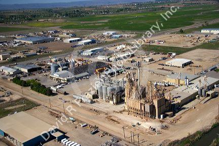 Aerial view of the Simplot potato processing plant in Caldwell, Idaho.