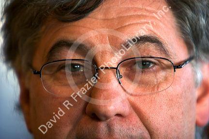 Portrait of a middle aged man wearing eyeglasses. MR