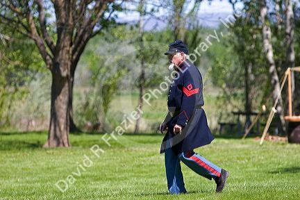 Union soldier first sergeant at a Civil War reenactment near Boise, Idaho.