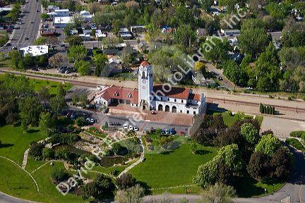 Aerial view of the Boise Depot in Boise, Idaho.