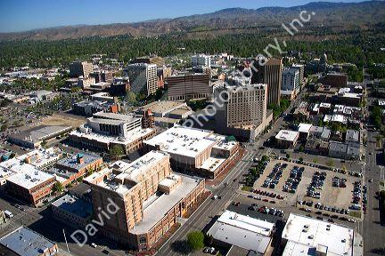 Aerial view of downtown Boise, Idaho.