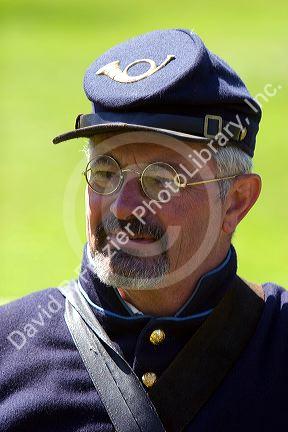 Civil war reenactor near Boise, Idaho.