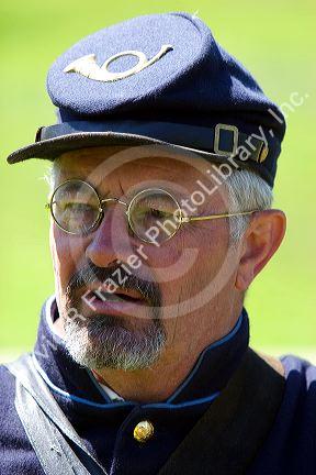 Civil war reenactor near Boise, Idaho.