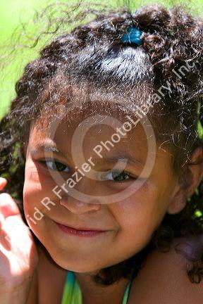 Portrait of a young Mexican girl near Boise, Idaho.