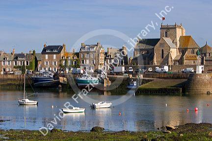 The harbor at the village of Barfleur in the region of Basse-Normandie, France.