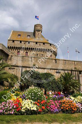 Fort National in the walled port city of Saint-Malo in Brittany, northwestern France.