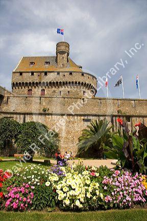 Fort National in the walled port city of Saint-Malo in Brittany, northwestern France.