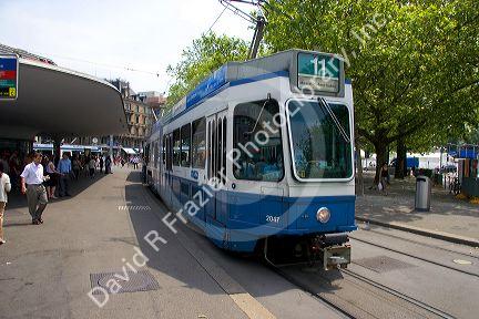Street car in Zurich, Switzerland.switzerland, swiss, europe, european, travel, tourism, swiss alps, alps, alpine, zurich, street car, trolley, transportation