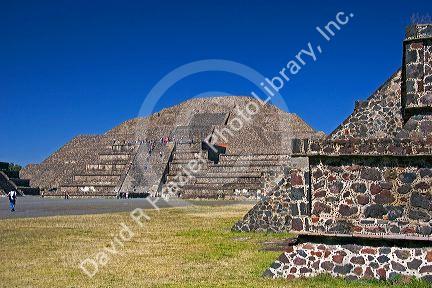 Pyramid of the Moon at Teotihuacan in the State of Mexico, Mexico.