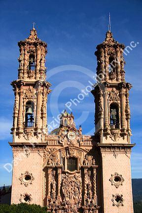The parish church Santa Prisca at Taxco in the State of Guerrero, Mexico.