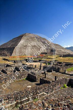 The Pyramid of the Sun at Teotihuacan in the State of Mexico, Mexico.