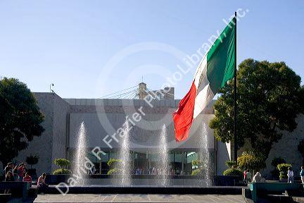 The front entrance to the National Museum of Anthropology located within Chapultepec Park in Mexico City, Mexico.
