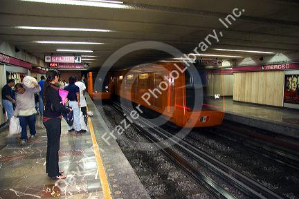 Passengers wait for the Metro in Mexico City, Mexico.