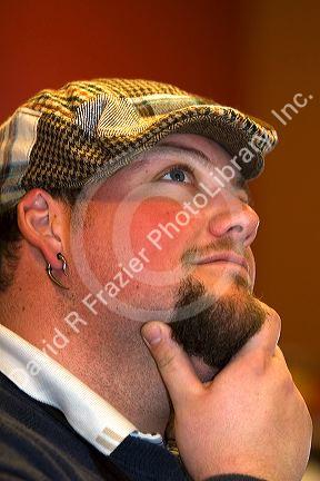 Portrait of a young man thinking. MR