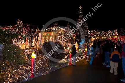 Holiday Season light display in Boise, Idaho.